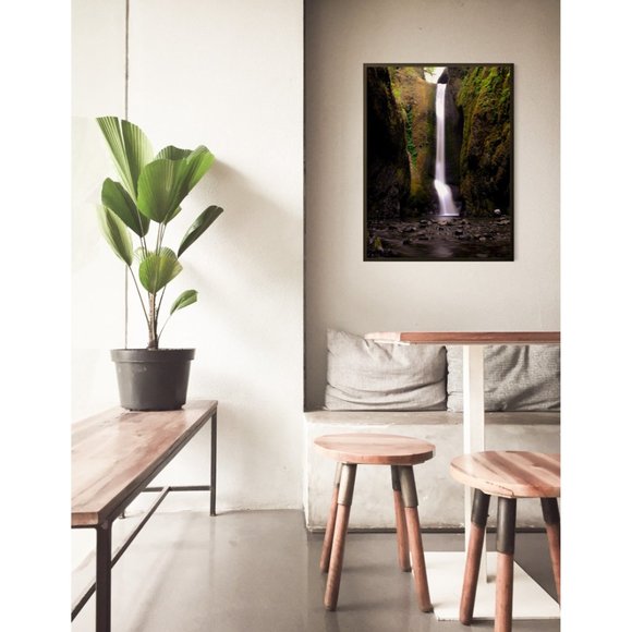 Lower Oneonta Falls in Oregon, USA Waterfall Wall Art Design Poster Print Decor - Picture 5 of 9